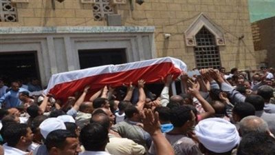 أهالي المرابعين يشيعون جثمان شهيد سيناء عبدالونيس عادل صبحي بمشاركة محافظ كفرالشيخ  