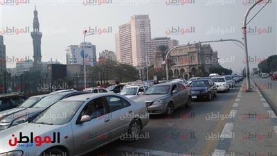 كثافة مرورية أعلى كوبري ثروت