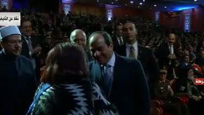 أسرة شهيد مذبحة الإسماعيلية في حفل عيد الشرطة الـ 67 