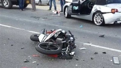 إصابة صيدلى بجروح قطعية إثر إنقلاب دراجة نارية ببني سويف
