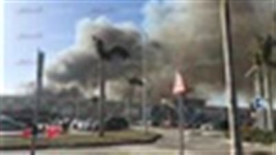 صور.. اندلاع حريق بالقرب من كارفور اسكندرية