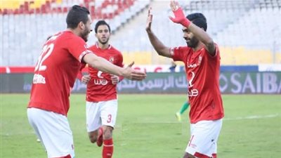 صورة|  حسين الشحات يحتفل بأول أهدافه مع الأهلي  