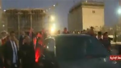 فيديو| الرئيس السيسي وماكرون يغادران العاصمة الإدارية