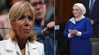 تفاصيل لقاء قرينة الرئيس عبدالفتاح السيسي وحرم ماكرون
