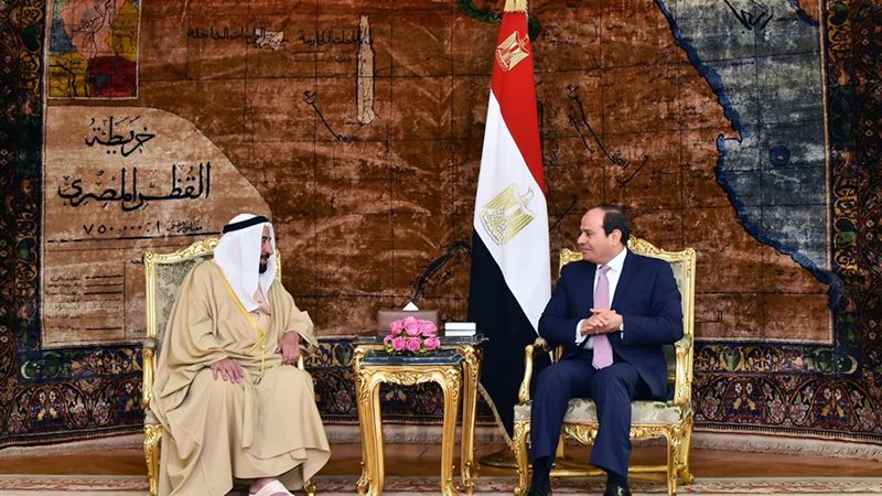 السيسي مع حاكم الشارقة
