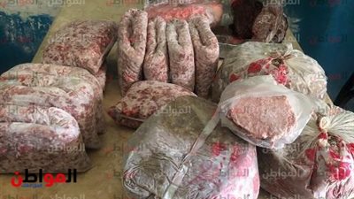 صور| ضبط 66 كيلو لحوم مجهولة المصدر في الشرقية