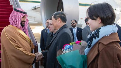 صور| الورد فى استقبال «ولى العهد السعودى» بالصين 
