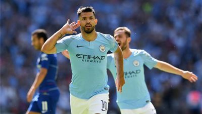 رقم قياسي لـ«أجويرو» قبل بداية نهائي مانشستر سيتي ضد تشيلسي