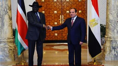 السيسي يبعث رسالة تحية إلى نظيره فى جنوب السودان 