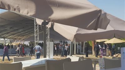 صور| تجهيزات ورش منتدى الشباب العربي الإفريقي 2019.. قبل وصول «السيسي» 
