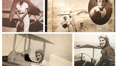 بالتزامن مع احتفالية المرأة المصرية 2019.. لطيفة النادي أول طيارة