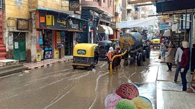 صور| متابعة رفع آثار الأمطار بفوه ومطوبس
