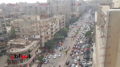 صور| الحالة المرورية منتصف اليوم الأحد..  تكدس في الجيزة 