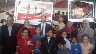 براعم الأزهر بالقصير تنظم مسيرة لدعم شيخ الأزهر ضد الإرهاب 