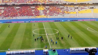 بث مباشر من برج العرب وهتافات مدوية لجماهير الأهلي