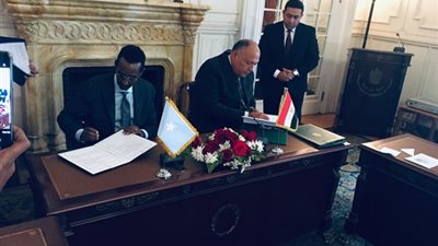سامح شكري يؤكد دعم القاهرة لاستقرار مقديشو خلال لقائه بنظيره الصومالي