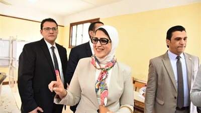 هالة زايد تُدلي بصوتها في الاستفتاء على التعديلات الدستورية 2019
