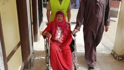 سيدة على كرسي متحرك  تشارك بالتعديلات الدستورية 2019