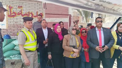 النائبة سناء برغش تدلى بصوتها فى الاستفتاء على التعديلات الدستورية