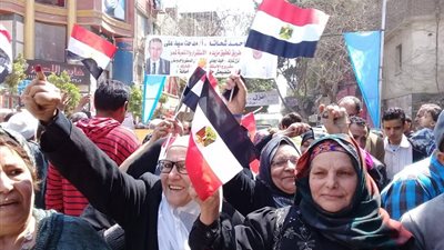 صور| المرأة المصرية تُزين لجان القليوبية في الاستفتاء على التعديلات الدستورية 2019