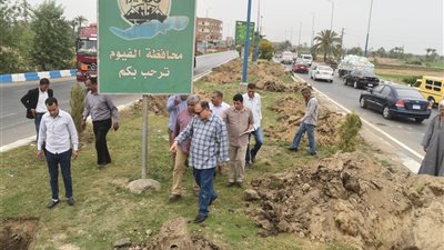 صور| توسعة كوبري السنترال وتطوير ميدان عبد المنعم رياض بالفيوم