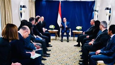 الرئيس السيسي يستقبل رئيس البنك الدولي في مقر إقامته بـ