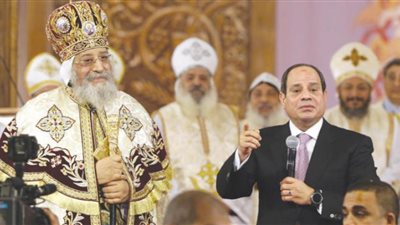 الرئيس السيسي: أوجه كل التقدير والاحترام والاعتزاز لقداسة البابا ولكم