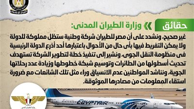 الحكومة توضح حقيقة اعتزام بيع شركة مصر للطيران