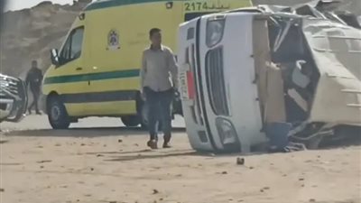 مصرع شخصين وإصابة آخرين على إثر حادث بطريق مصر الصحراوي الغربي