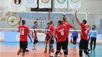 الأهلي ينتصر على مصافي الشمال العراقي في أولى مبارياته بالبطولة العربية للطائرة 