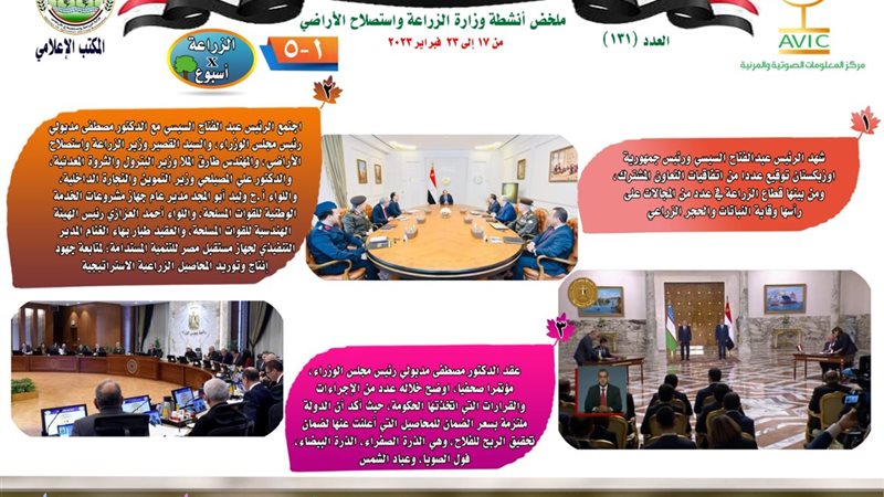 أنشطة وزارة الزراعة