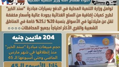 ضمن مبادرة سند الخير .. التنمية المحلية تطرح كميات من السلع الغذائية