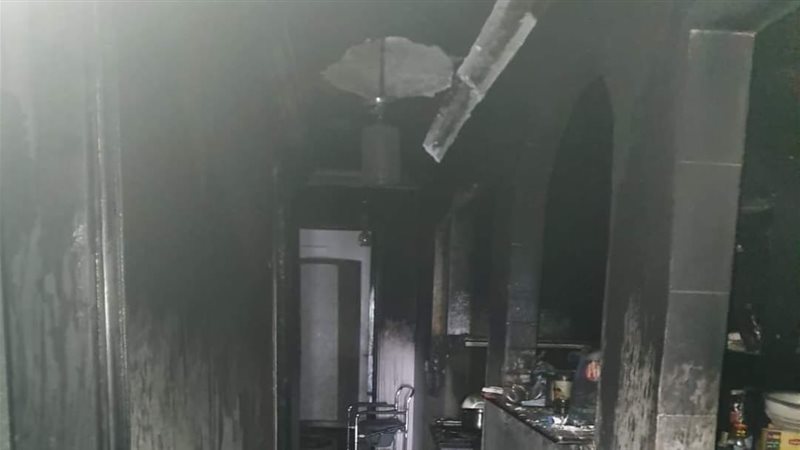 حريق شقة في الإسكندرية