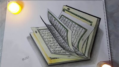 بالتراب والخضروات.. فارس زكريا يبدع في فن الرسم 