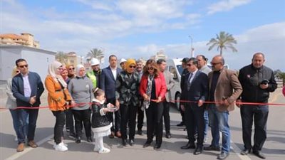محافظ دمياط تفتتح مشروع تطوير محور السيالة بورسعيد