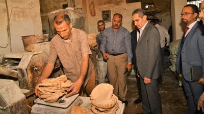 محافظ الغربية يفاجئ مخابز كفر الزيات ويتابع توريد القمح والوقود
