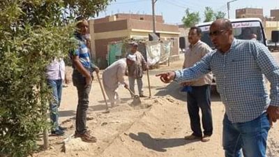 حملة تشجير وتجميل بمسار رحلة العائلة المقدسة بأسيوط