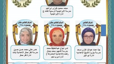 وكيل أول تعليم الشرقية يُهنئ أوائل الشهادة الإعدادية للعام الدراسي 2022 / 2023