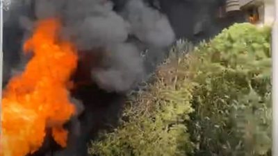اندلاع حريق هائل بمحطة وقود بقنا 