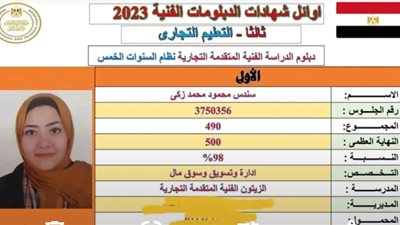سندس وندى.. بنات الفني التجاري ينافسن العام في التفوق والإبداع