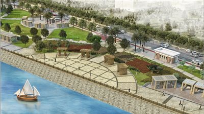 محافظ قنا يستعرض تصميم كورنيش النيل الشرقى الجديد 