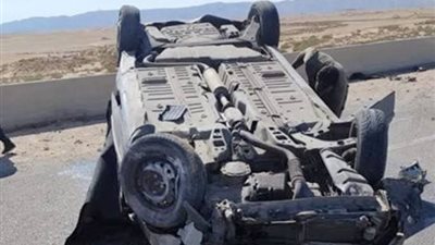 مصرع وإصابة 7 أشخاص في حادث انقلاب سيارة بالعدوة شمال المنيا