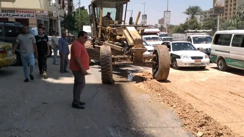 رصف الطرق بأسيوط