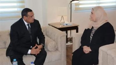  خلال لقائها بهشام آمنة..«القباج» تستعرض انجازات وزارة التضامن