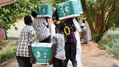 مركز الملك سلمان للإغاثة يوزع أطنان من المساعدات بالسودان 