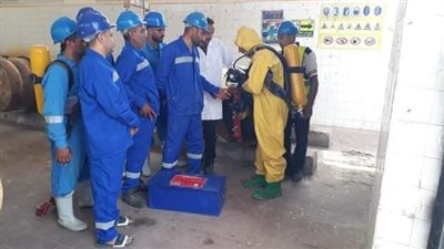 استمرار شركة مياه الشرب والصرف الصحي في تنظيم الدورات التدريبية للعاملين بفرع أبو حماد على برامج السلامة والصحة المهنية