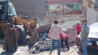 إزالة 13حالة تعدي على أراضي زراعية وبناء مخالف بمركزيّ أبنوب والبداري أسيوط