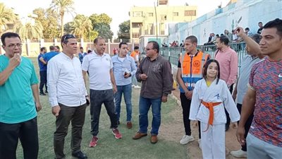 جاد يشهد اختيار المواهب بالمشروع القومي للموهبة والبطل الأولمبي بلعبة المصارعة