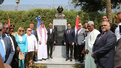 .سفارة  الدومينيكان في مصر تحتفل بالإعلان عن إقامة  أول تمثال نصفي رسمي للبطل خوان بابلو 