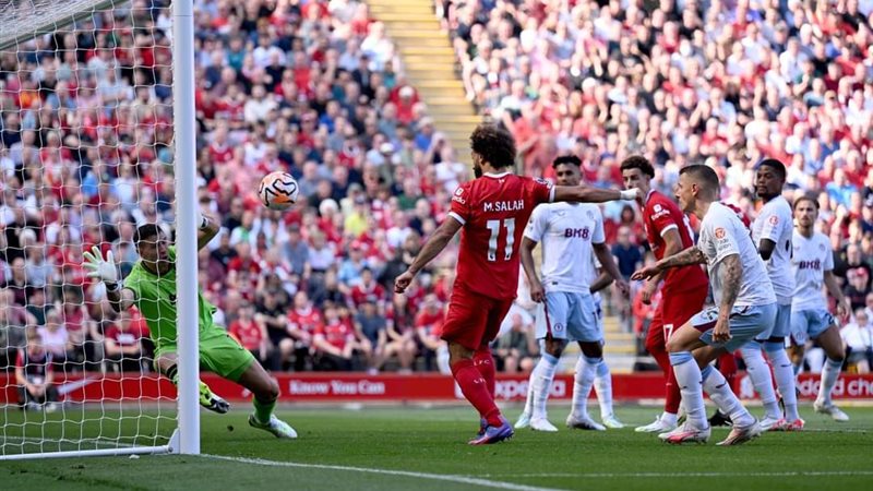 محمد صلاح لحظة إحرازه